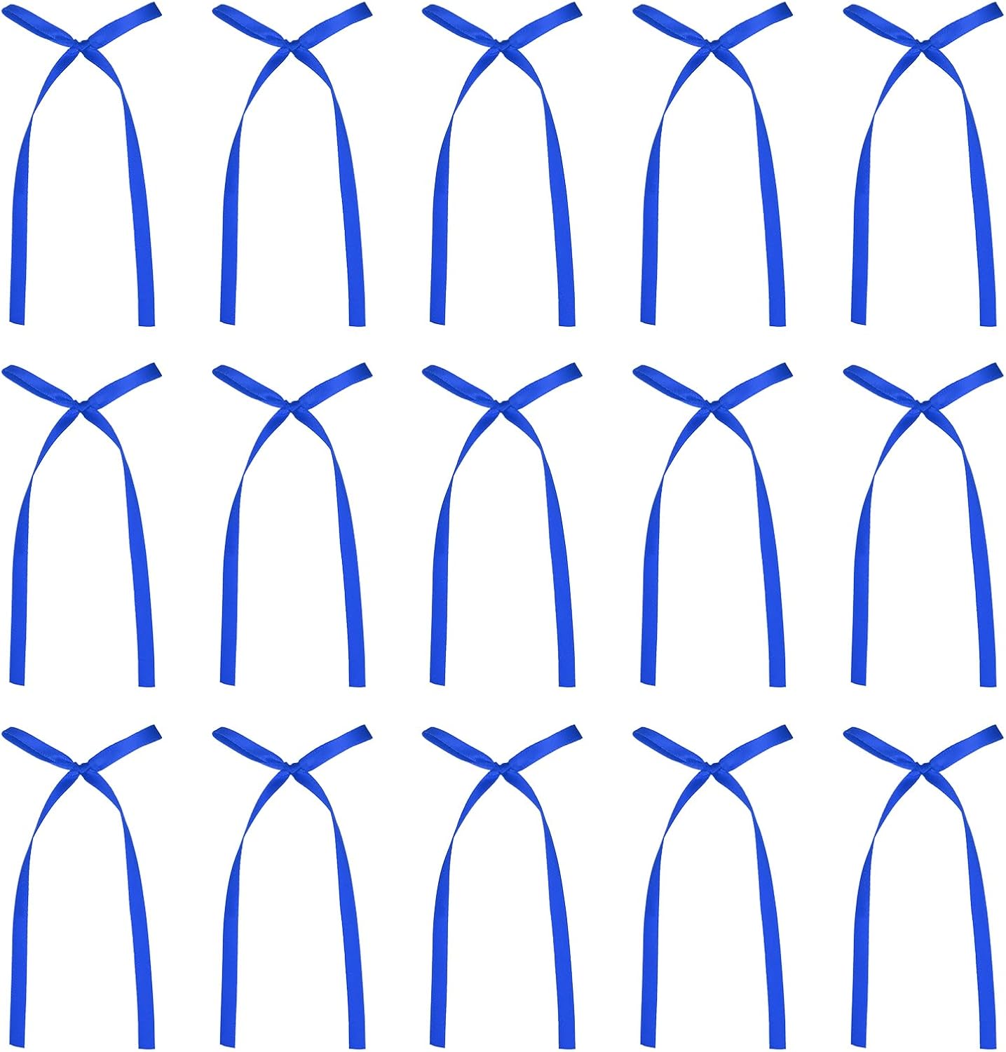 MECCANIXITY 20 Pcs Bow Cake Toppers, 3x5.7 Inch Bow Cupcake Toppers Satin Bowknot Bow Party Decorations for Cake Dessert Craft DIY Decorating Wedding Birthday Party, Dark Blue