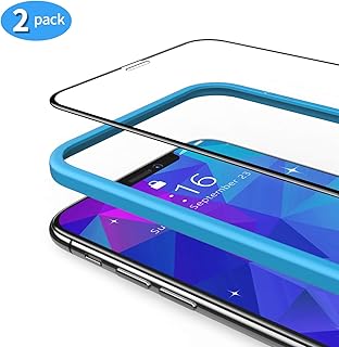 TAMOWA Protector de Pantalla para iPhone X/XS [2 Piezas], 3D Cubierta Completa Vidrio Templado 9H Dureza Cristal Templado Premium, Anti-Huella Digital, Anti-Scratch, Anti-Burbujas (Negro)