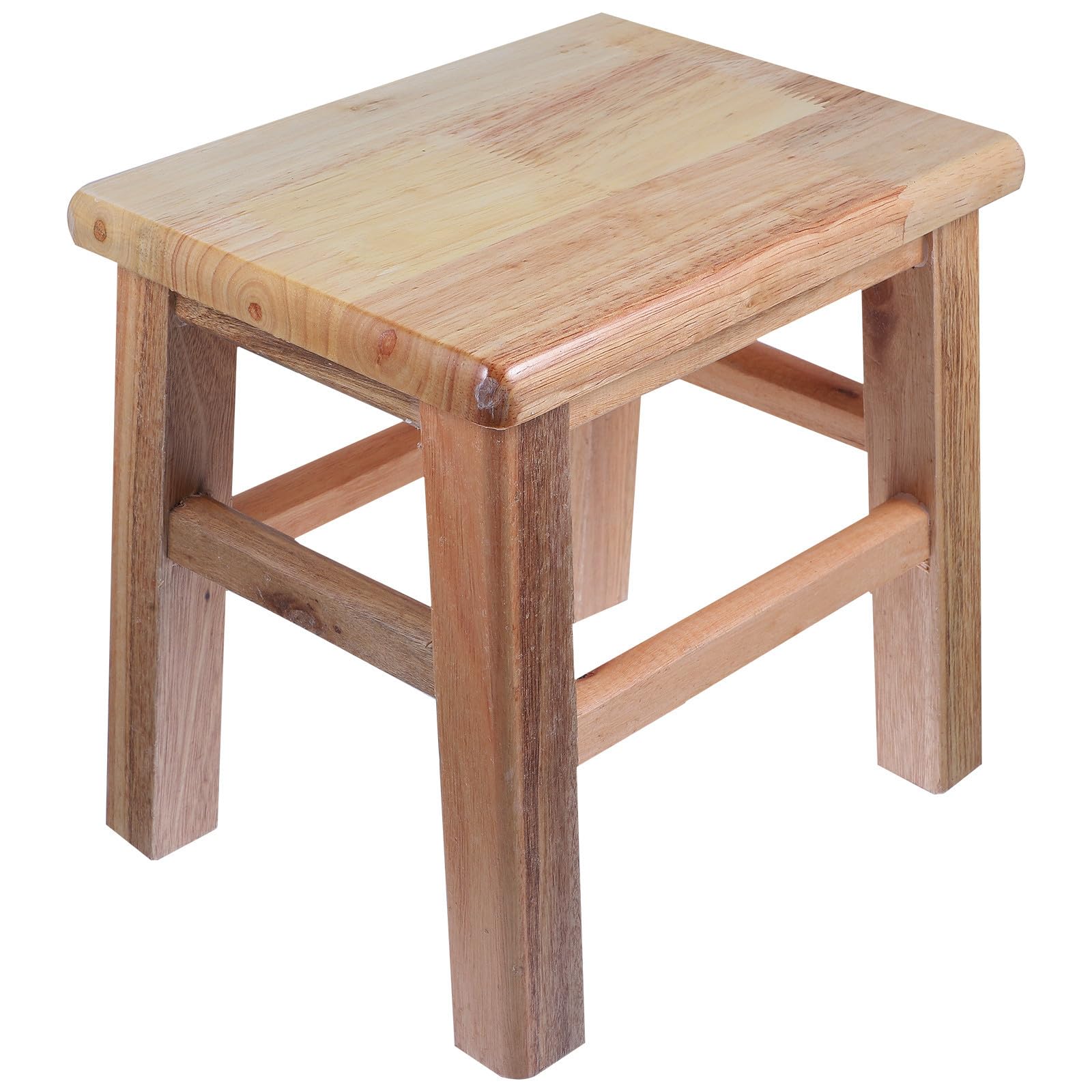 Tabouret enfant bois massif noble, assise carrée design et épurée