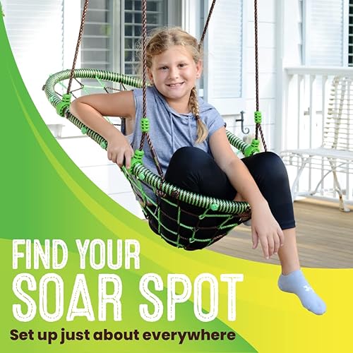 Miniatura 5 de Swurfer Columpio de árbol – Silla de columpio, columpios al aire libre para niños, columpios de árbol para niños y adultos al aire libre, resistente