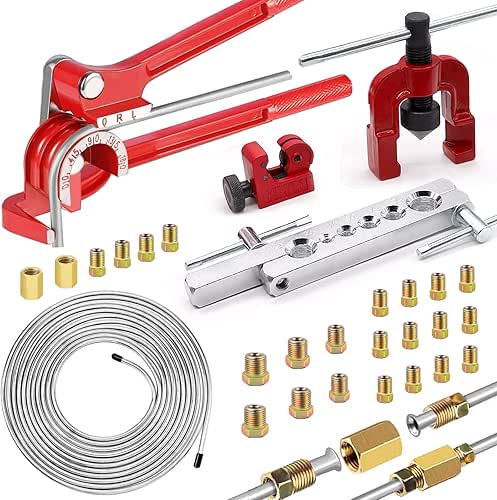 smseace 26Pack 3/16 Inch Brake line kit Include 25 FT