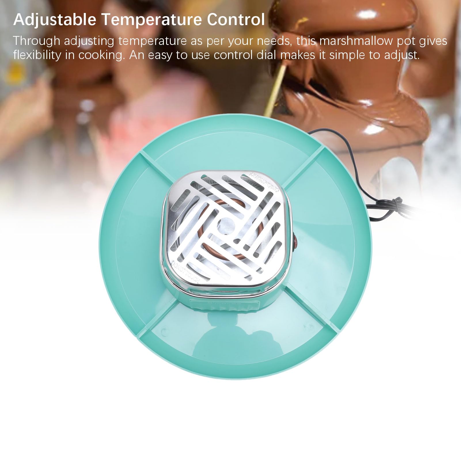 Indoor Electric Smores Maker, einstellbare Temperatur Tabletop Schokoladen-Marshmallow-Röster mit 4 abnehmbaren Tabletts