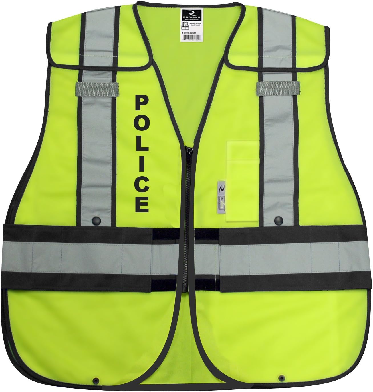 Radians Radwear SVL Tuck Away Police Safety Vest (Green,One Size Fits All)