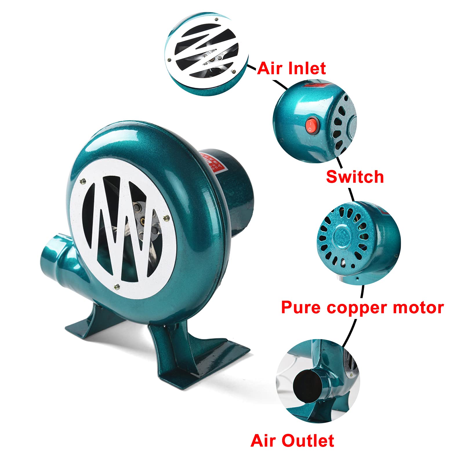 Souffleur De Pompe à Air, Pompe électrique 12 V AC/DC, Souffleur De Forge De Forgeron, Ventilateur AC/DC, Réglage De La Vitesse, Ventilateur à L'ancienne, Multifonctionnel Et Robuste Pour Barbecue, Ve