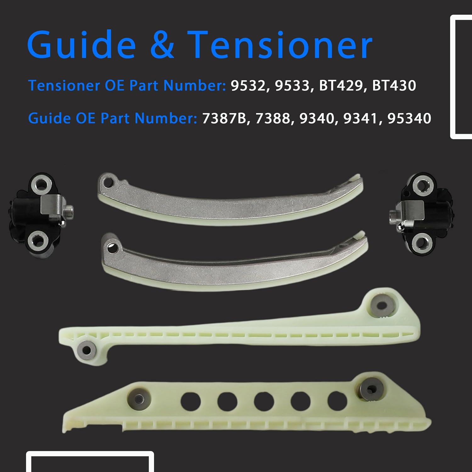 Timing Chain Kit w/VVT Sprocket Tensioner Guide Rails Fit For Ford F-150 E150 Explorer Expedition Econoline Club 1997-2010 Lincoln Town 2001-2010 Mercury Mountaineer Grand Marquis 2001-2010 4.6L V8