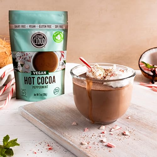 Miniatura 8 de Coconut Cloud Mezcla de cacao caliente instantáneo sin lácteos, vegano, natural, delicioso, cremoso, hecho en Colorado con leche de coco en polvo de