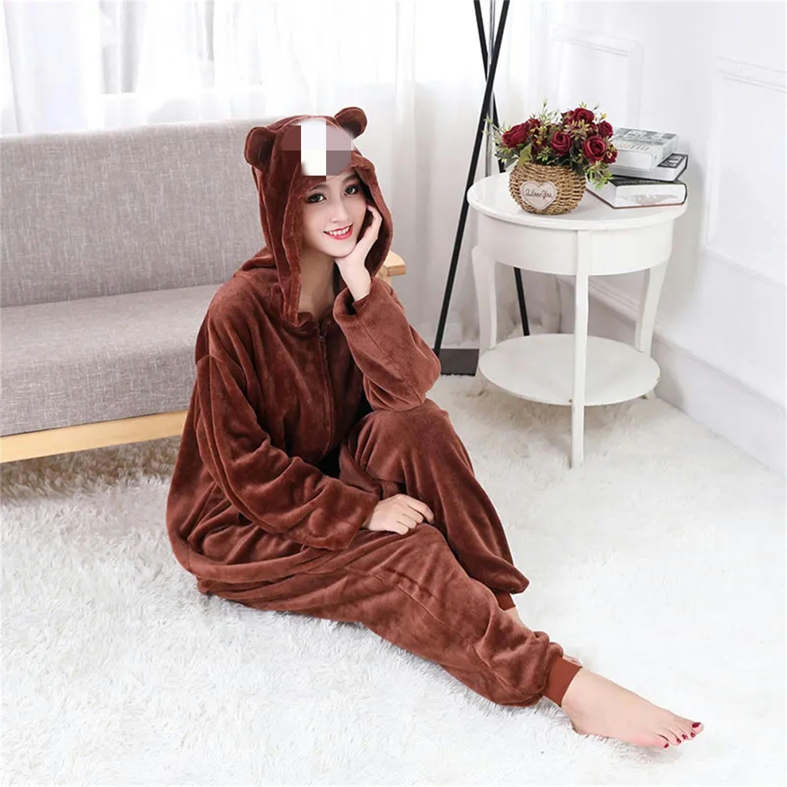 MdybF Onesies dla kobiet Onesie damskie męskie zwierzę piżama kreskówka kapcie festiwal odzież domowa zima ciepły garnitur