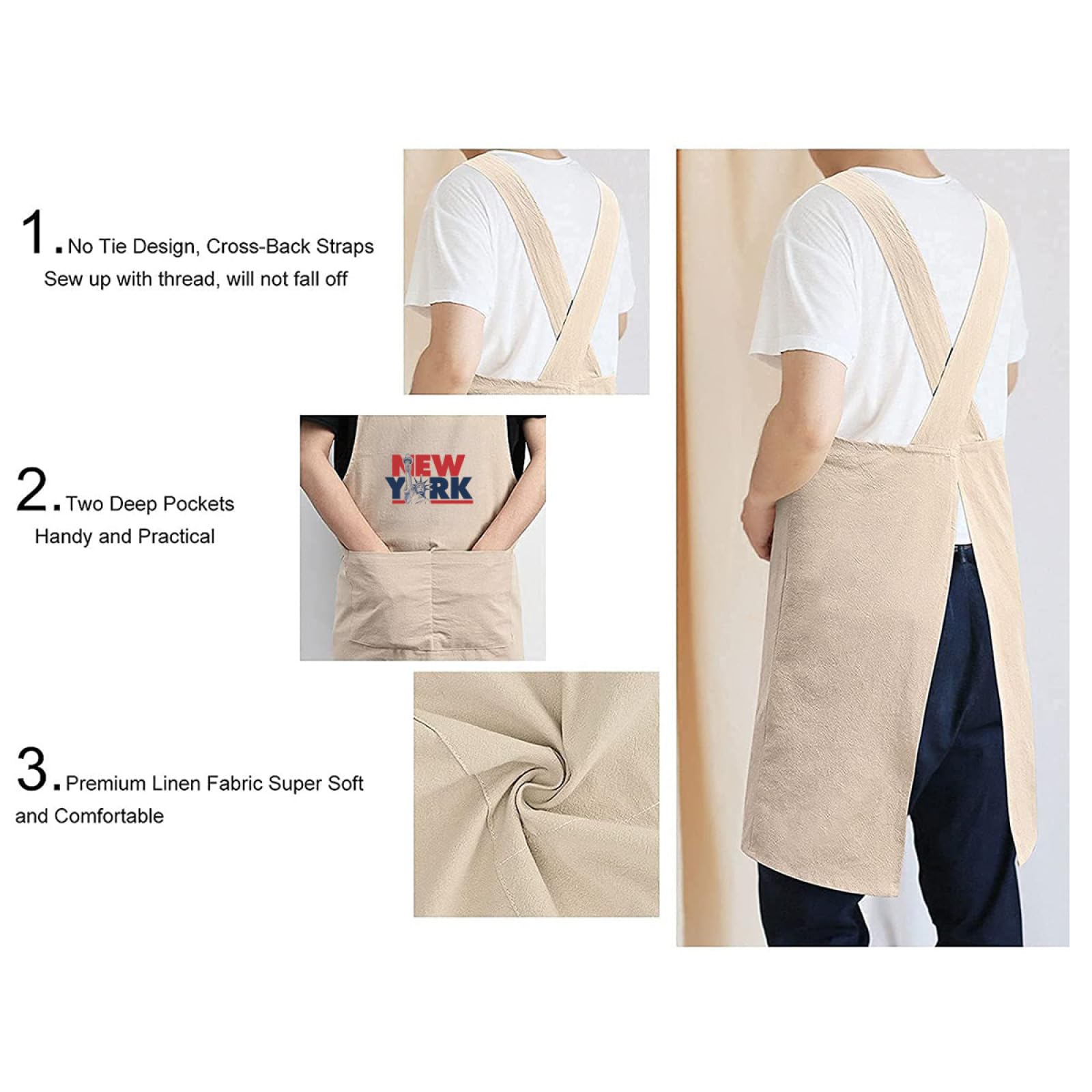 Amazon｜エプロン カフェエプロン ニューヨーク 自由の女神 NYC