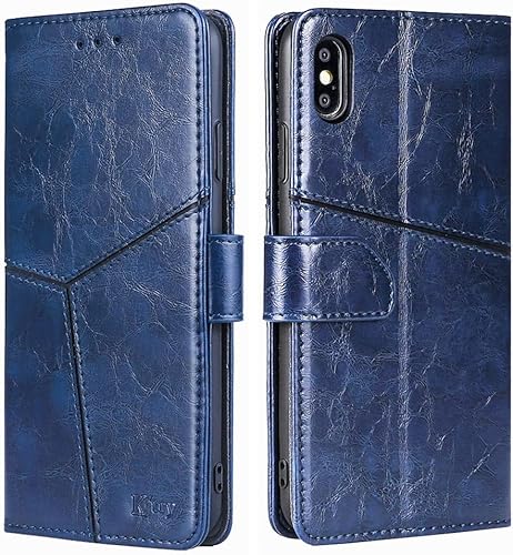 MojieRy Phone Cover Wallet Folio Case for XIAOMI REDMI K40, Premium PU Leather Slim Fit Cover for REDMI K40, 3 Card Slots, Align Cutouts, Blue
