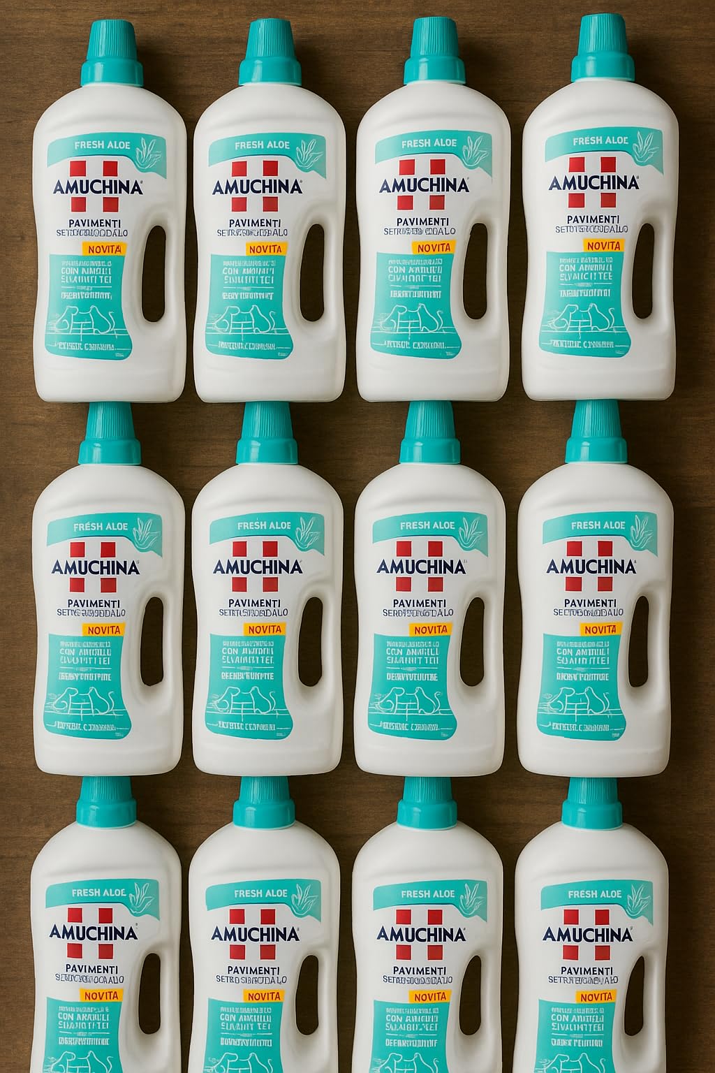 Detergente Igienizzante Pavimenti Senza Risciacquo – Fragranza Aloe – Per Ambienti con Animali Domestici – 12 Flaconi da 1,25L – Totale 15 Litri
