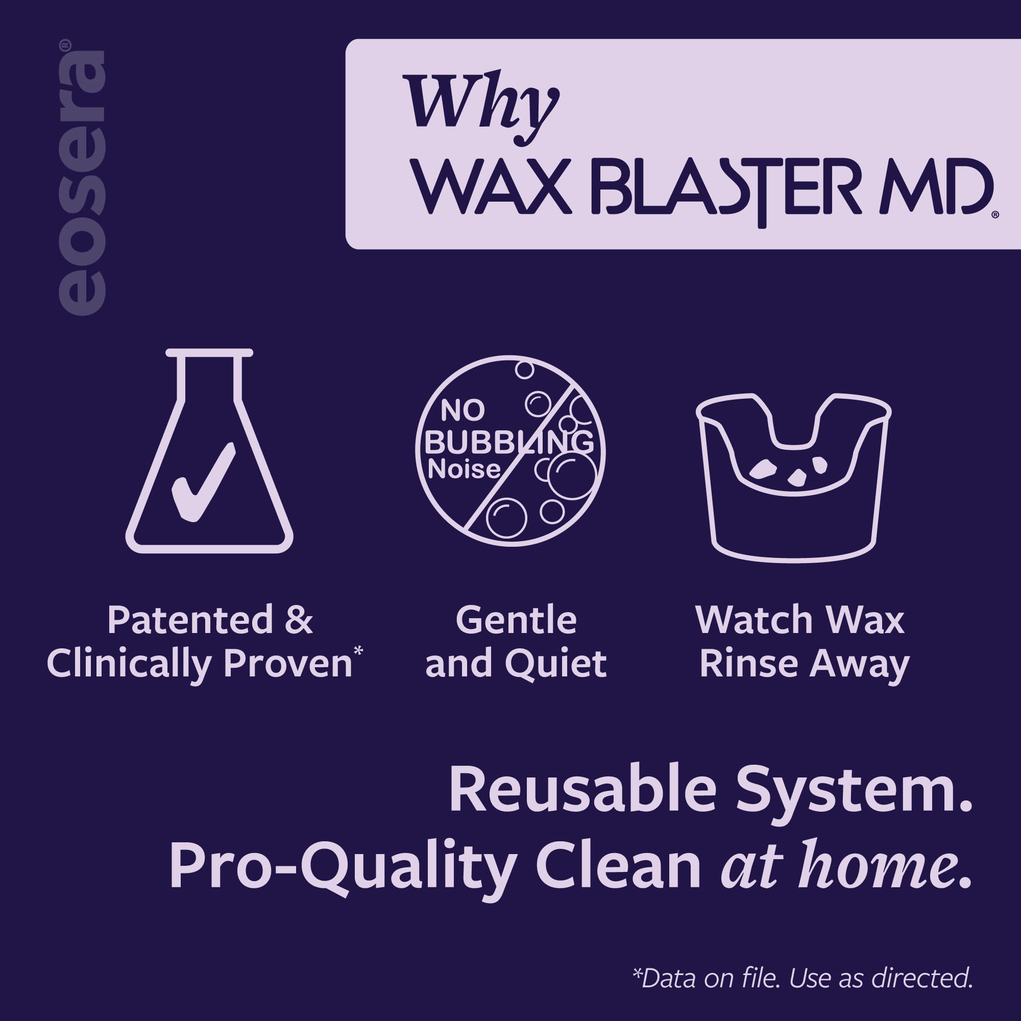 eosera Wax Blaster MD - Ohrenschmalz-Reinigungssystem | Einweg-Fläschchen, 5 Stück, komplettes Ohrenschmalz-Bewässerungsset für hartnäckige und routinemäßige Reinigung
