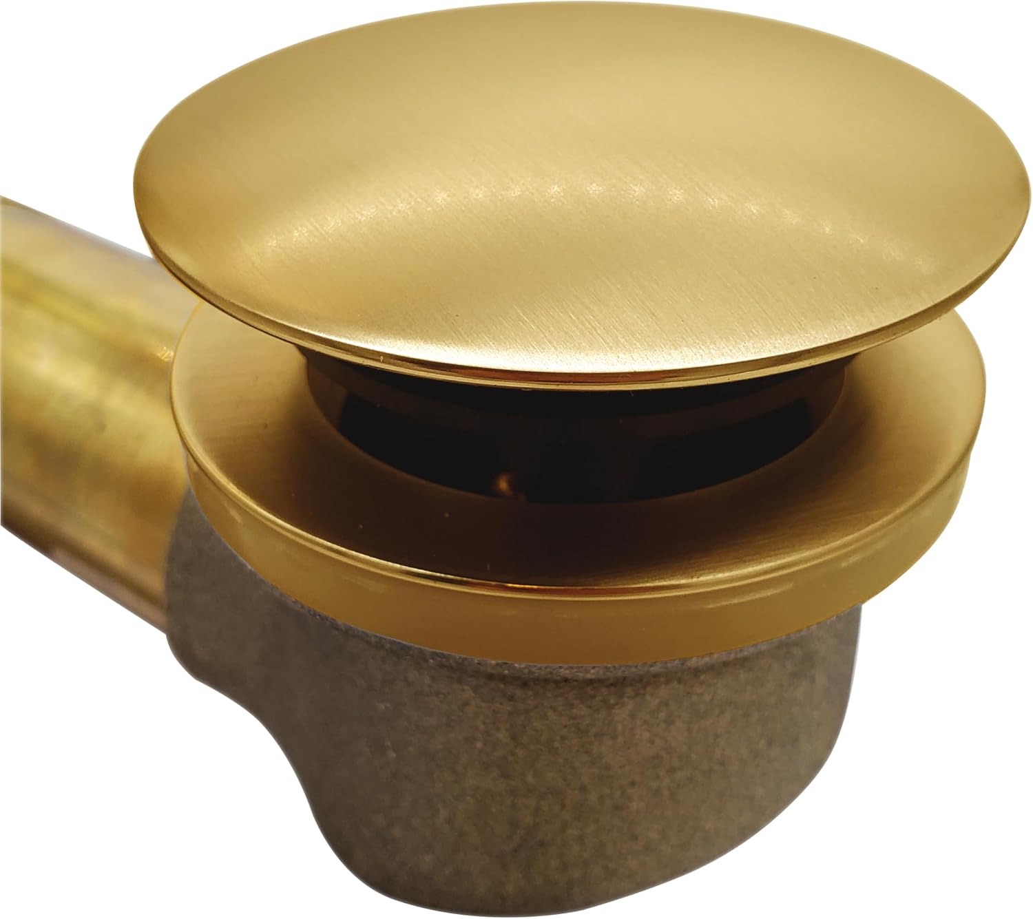 Westbrass D325H-18 European Tip Toe Bath Waste Drain Kit with Illusionary Faceplate, 14" Make-Up, 17 Ga., Brushed Bronze
