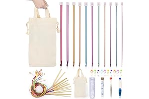 Complete Tunisian and Circular Crochet Hook Kit – Ideal for Diverse Crocheting Projects