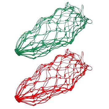 GlobalNiche Durable Premium Nylon Mesh Slow Feed Hay Net for Horse Red