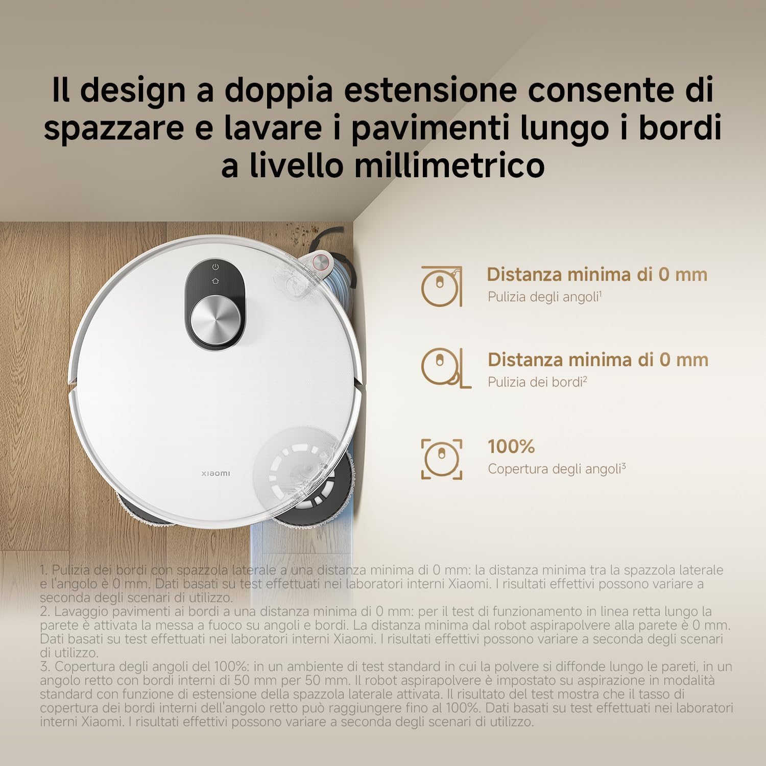 XIAOMI Robot Vacuum 5 - Robot aspirateur - Avec fonction de nettoyage et aspirateur - Robot aspirateur - Avec radar rétractable intelligent dToF - 20 000 Pa - Station d'aspiration autonettoyante sans