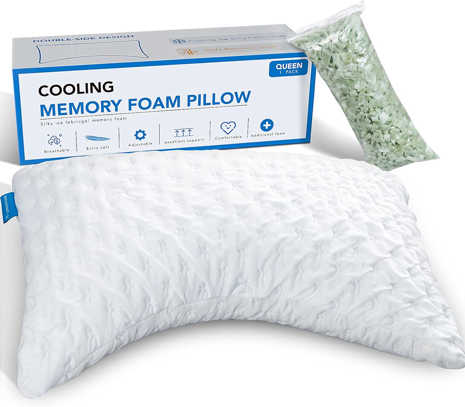 SKYNY Cooling Side Sleeper Pillow for Neck and Shoulder Pain Relief