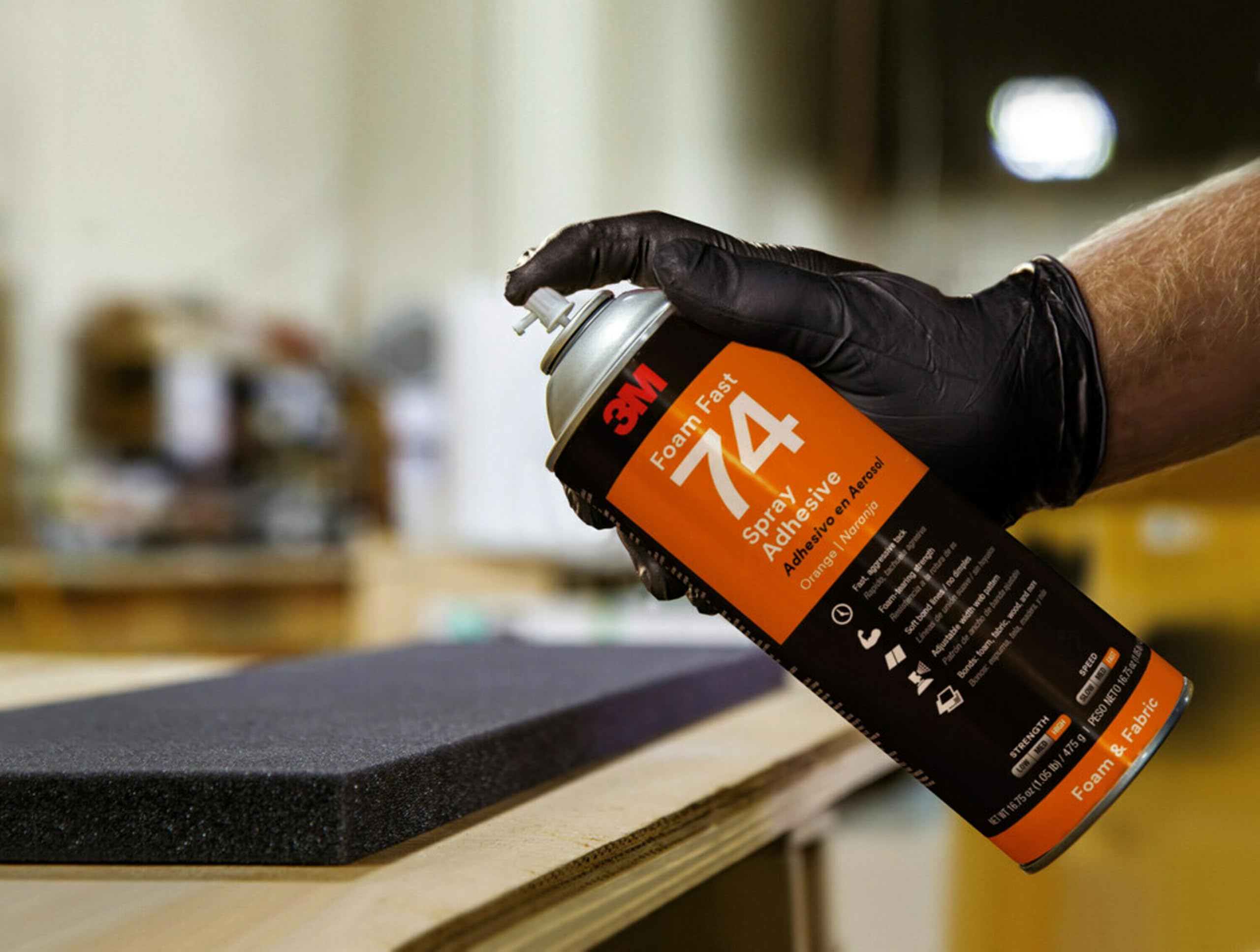 3M Spray Adhesivo 74 Rápido para Espuma, 500 ml, 1 unidad