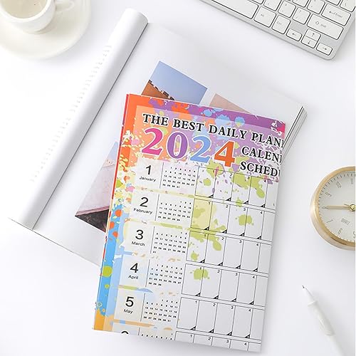 Miniatura 8 de Calendario de pared, calendario de póster de 366 días 2024, calendario anual 2024 para el hogar, oficina, proyectos escolares