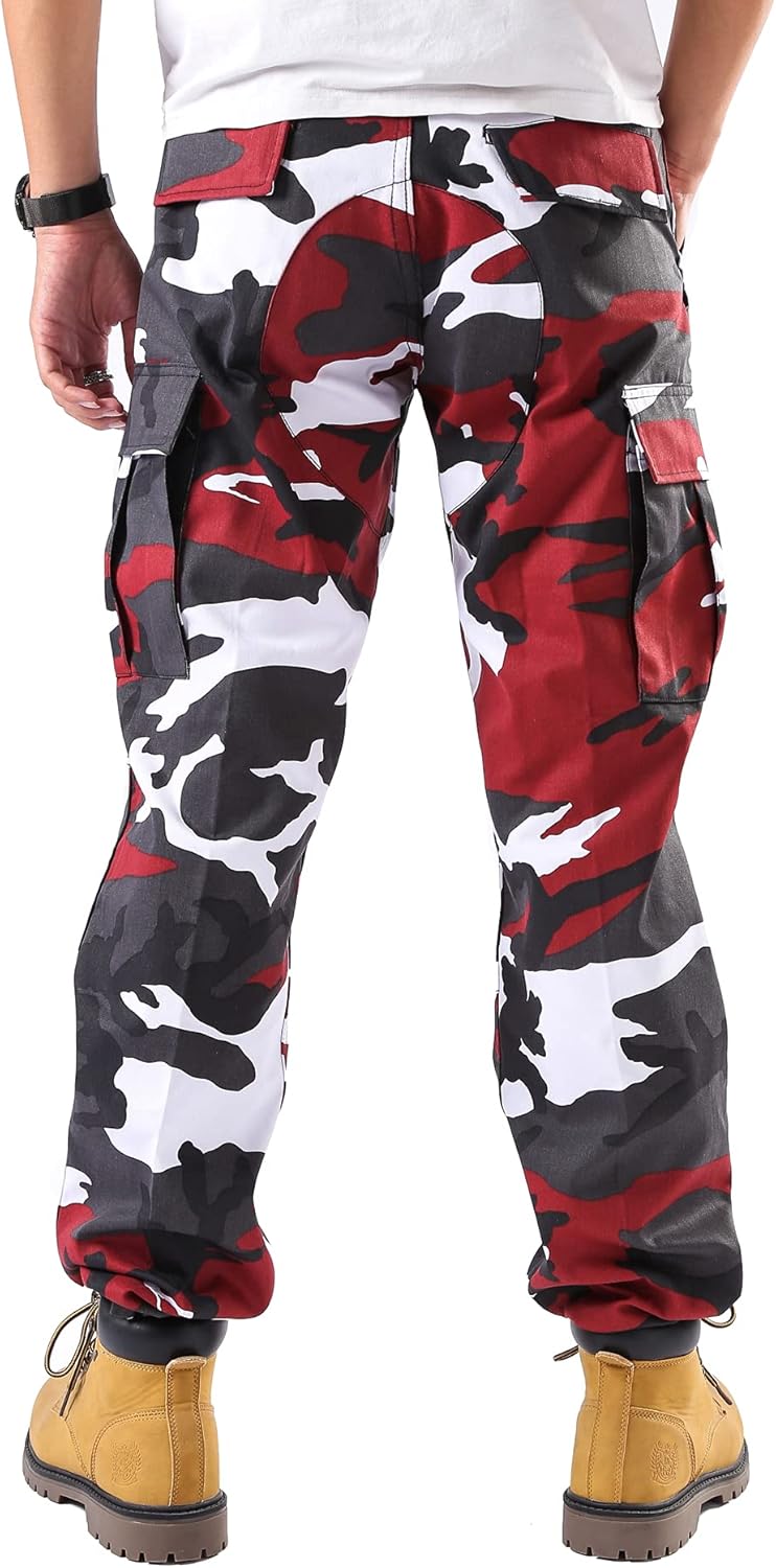 BACKBONE Mens Casual Camouflage Cargo Pants Army Military BDU Pants - Image 6