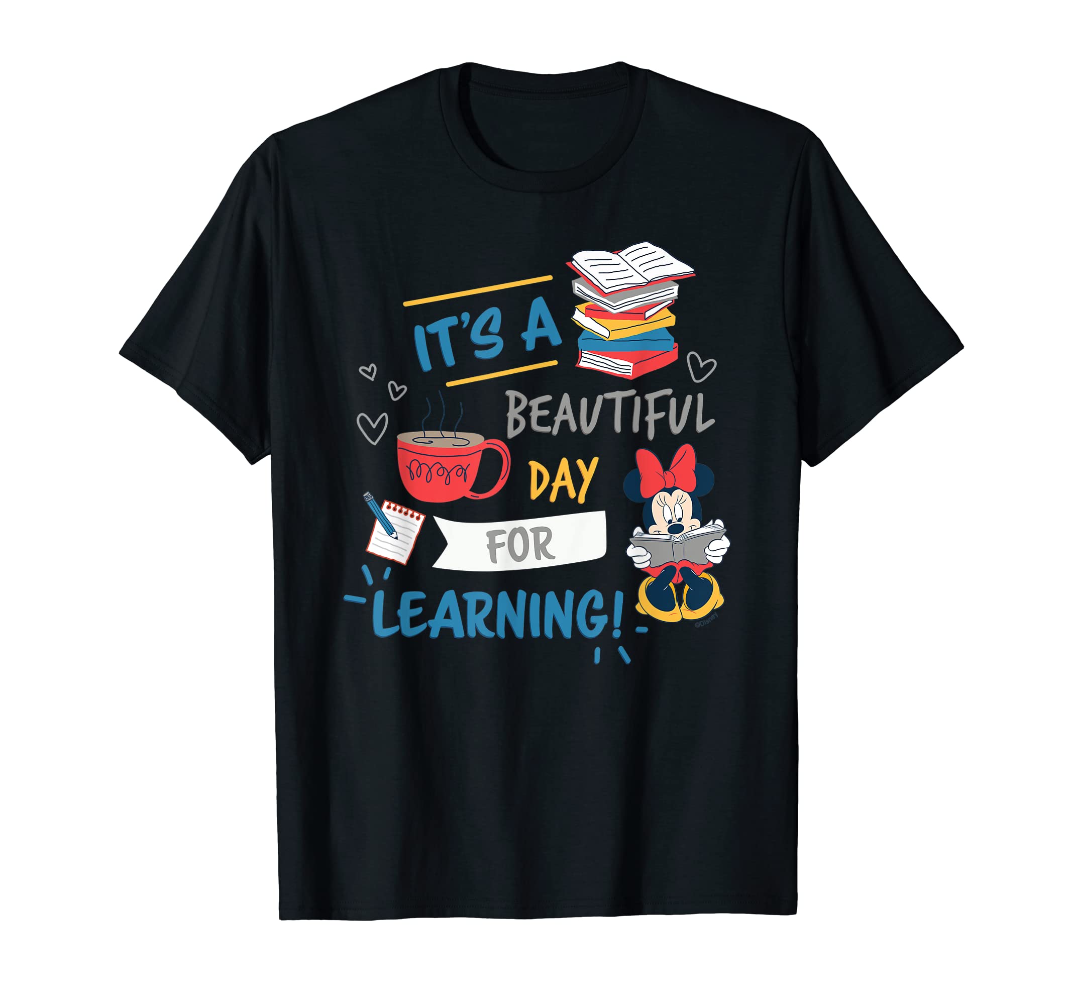 DisneyMinnie Mouse Beautiful Day for Learning Teacher's Day T-ShirtOEKO-TEX STANDARD 100