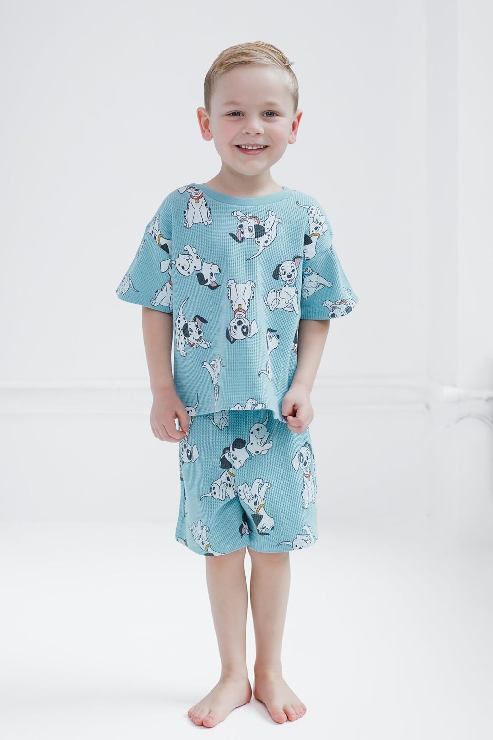 Disney Waffle Knit T-Shirt and Shorts Outfit Set Newborn to Little Kid Sizes (0-3 Months - 5)