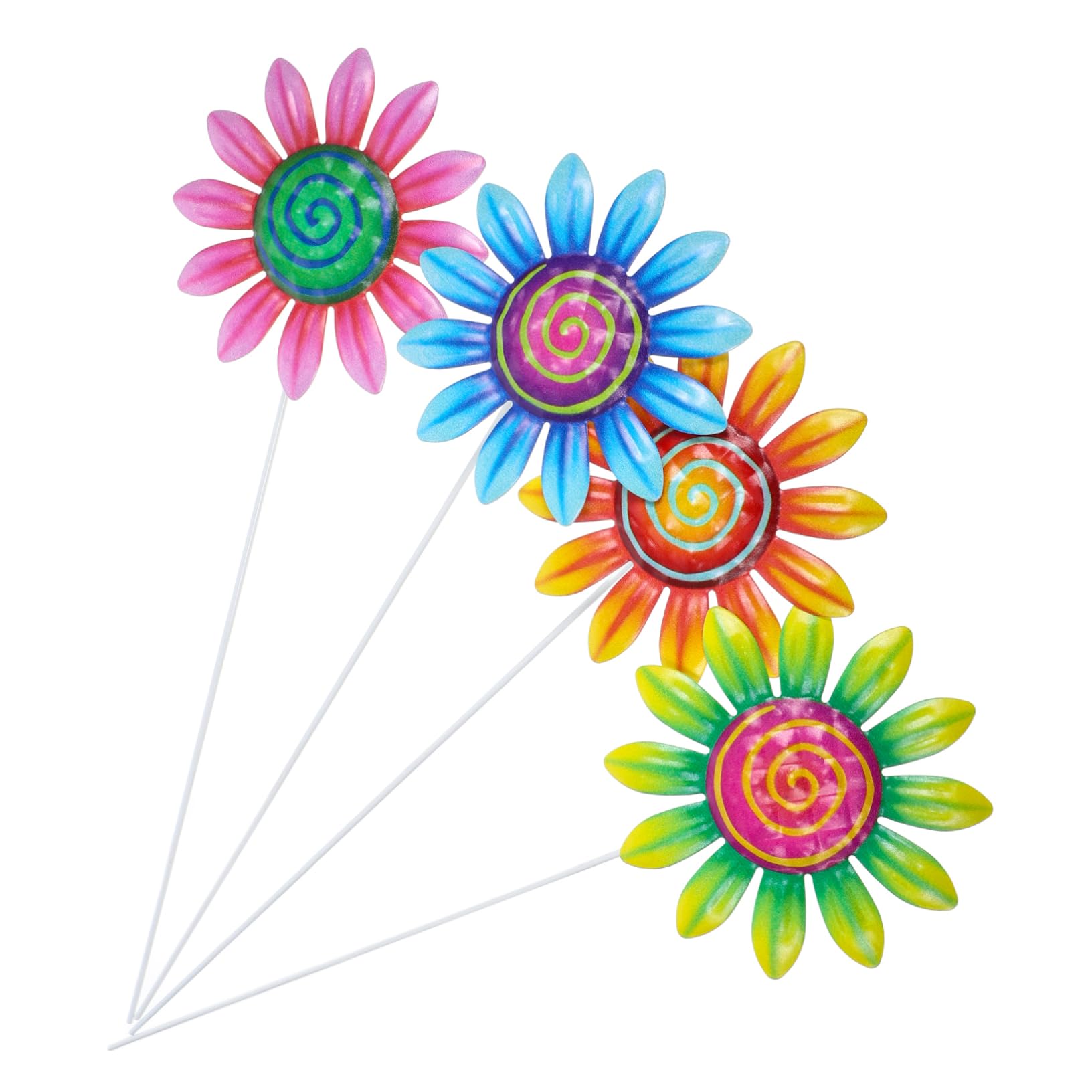 BESTonZON 2 Sätze Garten Sonnenblumen Deko Set Teiliges Für Außenbereich Kreative Gartenstecker Für Patio Und Charmante Gartenornamente Für Hauswarming Und 4 Stücke * 2