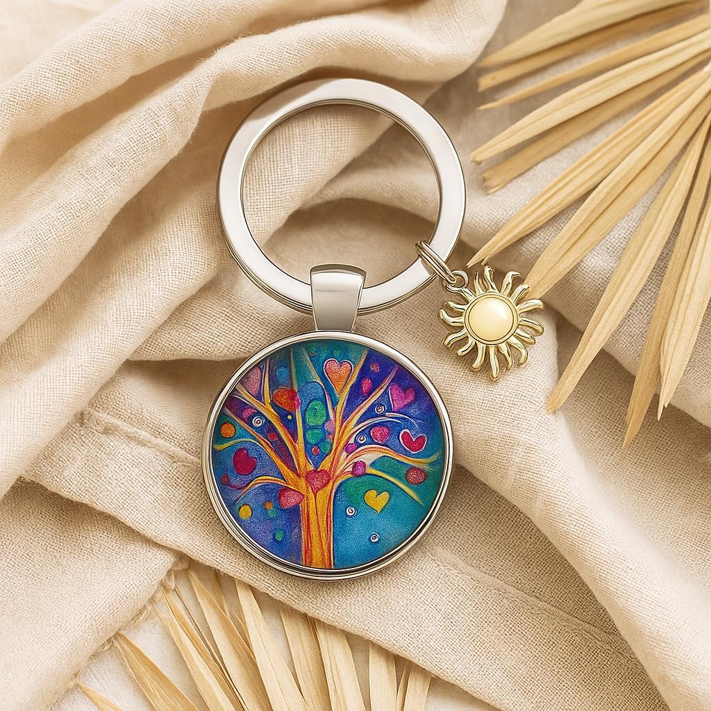 Tree of Life Keychain, Lucky Keychains Bag Charms for Women image 2