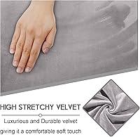 Vista 5 de Asiento reclinable con funda de consola central, fundas de sofá reclinable de terciopelo de 8 piezas, fundas de sofá reclinable de 2 plazas, funda