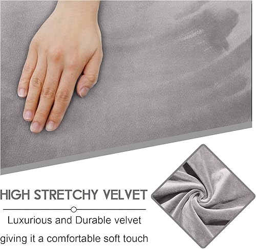 Miniatura 5 de Asiento reclinable con funda de consola central, fundas de sofá reclinable de terciopelo de 8 piezas, fundas de sofá reclinable de 2 plazas, funda