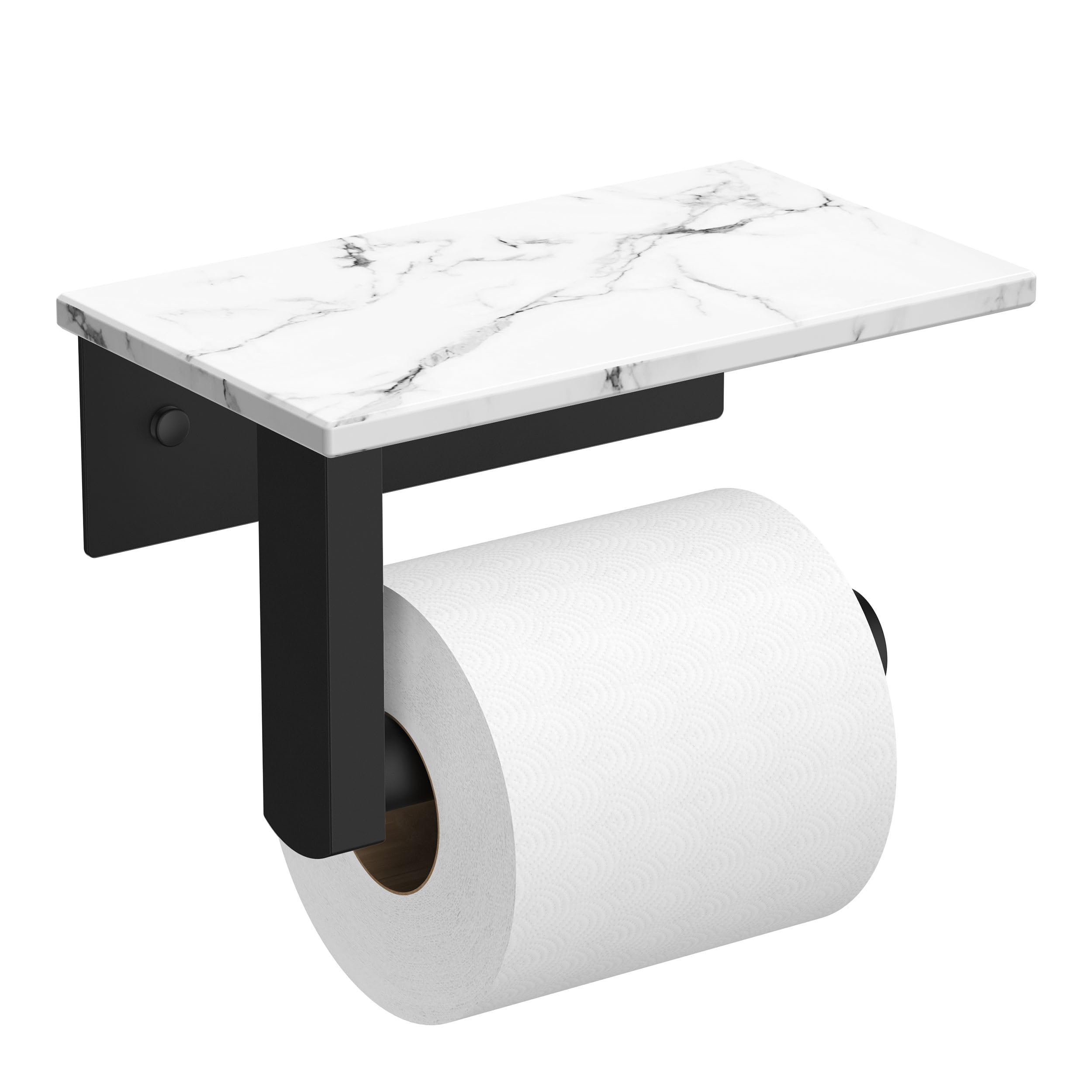 FORIOUS Toilet Paper Holder with Shelf, Adhesive or Screw, Commercial — Amazon image 18