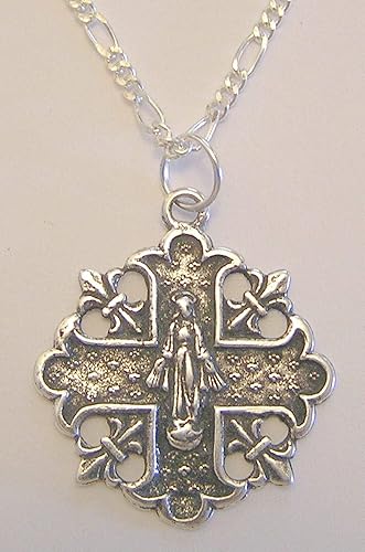 Miniatura 3 de #745 Medalla de María Milagrosa 1 pulgada Oro Bronce, Plata esterlina Bronce, No es una piedra preciosa