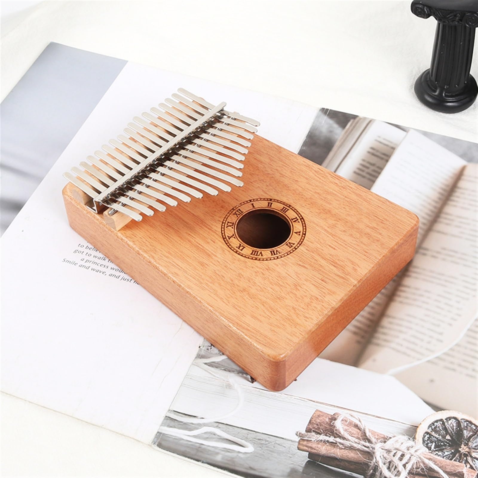 Finger Piano Kalimba 17-Ton-Daumenklavier Aus Mahagoni Fingerklavier Kalimba Afrikanisches Doppelfingerklavier