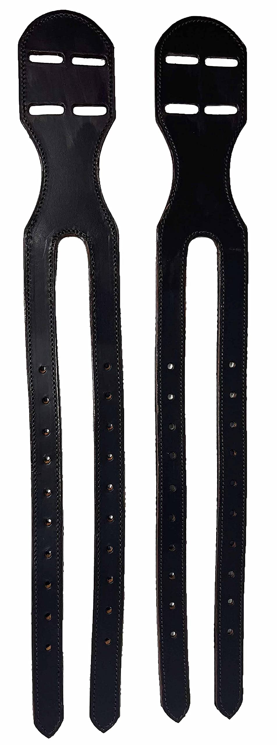 CHALLENGER Horse Set of 2 Brown Leather Western to English Rigging Girth Converter 403GC05BR