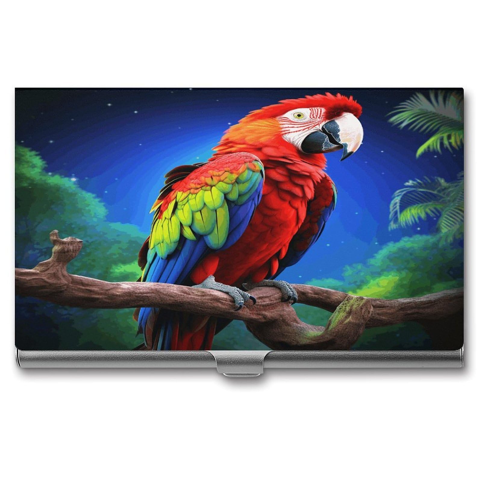 JTREHY Parrot Business Card Case Convenient to Carry Business Card Dispenser Durable Not Prone to Wear And Tear Business Card Holder for Men & Women