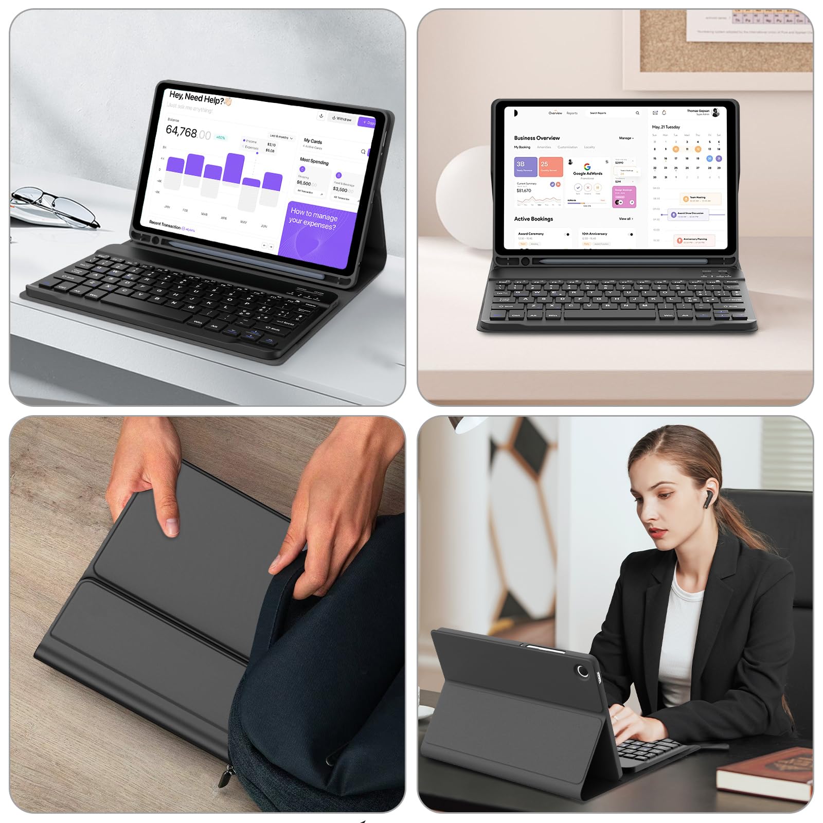 JADEMALL Tastiera per Samsung Tab A11+/A11 Plus 11" 2025, Italiana QWERTY Tastiera Bluetooth Bluetooth Magnetica Staccabile per Samsung Galaxy Tab A11+ Plus 11" 2025 SM-X230/X235/X236B, Nero