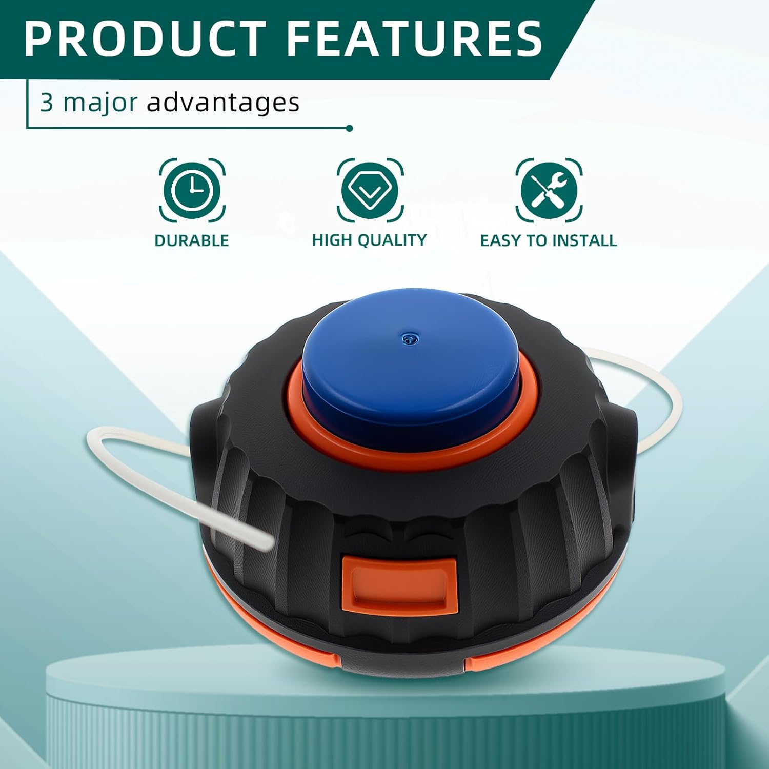 Graphic illustrating the three major advantages: Durable, High Quality, Easy to Install