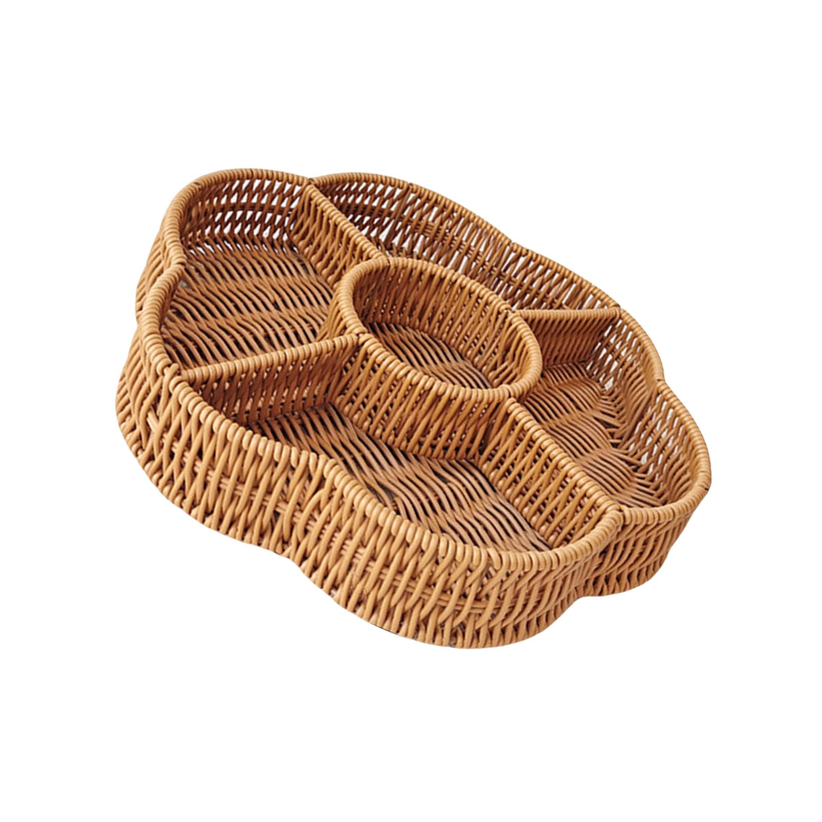 Divider Round Food Baskets Multipurpose for Organizing and Serving in Kitchens and Parties Food