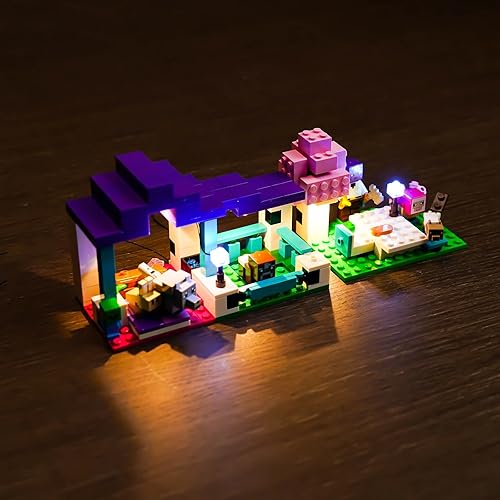 Miniatura 2 de BrickBling Kit de luces para Lego Mine-Craft The Animal Sanctuary 21253, iluminación creativa compatible con Lego Animal Sanctuary, gran regalo para