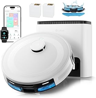 Lefant M2 Plus Robot Vacuum Cleaner 6000Pa with Automatic Dust-Draining Station, Laser Navigation with Mapping, Obstacle A…
