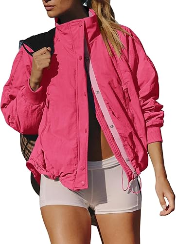 Fnortc Women's Windproof Waterproof Outdoor Jacket, Fleece-Lined Warm Winter Coa