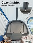 JOYTUTUS SUV Tente avec pompe gonflable, Tente de voiture facile pour 6 Personne avec le toit de la voiture, double-usage Blow Up SUV Camping Tente avec 2 Auvents