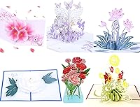 Vista 1 de WESAPPINC Paquete de 6 tarjetas de felicitación 3D, tarjetas de Navidad, postales desplegables, tarjetas de aniversario de cumpleaños para padres