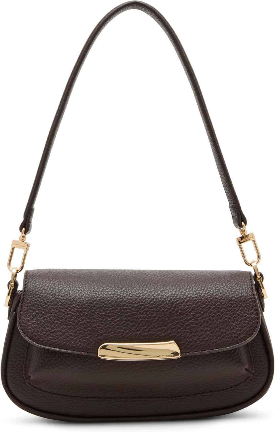 Anne Klein Womens East West Shoulder Bag with Convertible Strap, Espresso