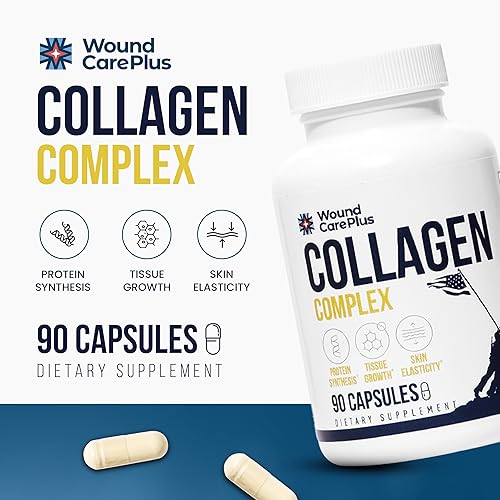 Miniatura 4 de Wound Care Plus Suplemento Complejo de Colágeno  Péptidos de Colágeno Multi-Fuente (Bovino, Marino, Pollo, Cáscara de huevo)  Apoya la salud de la