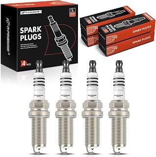 A-Premium Iridium Spark Plug Compatible with Honda CR-V, Civic, Accord, Crosstour & Hyundai Elantra, Elantra Coupe/GT, Sonata, Santa Fe, Santa Fe Sport, Tucson, Venue & Kia Soul & Acura TSX, Pack of 4