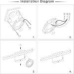 LED Salle de bains moderne Vanity luminaires 24 d'un pouce 5CCT 18W Salle de bain lumière sur miroir mur noir luminaires pour miroir 110V AC ETL Certificated