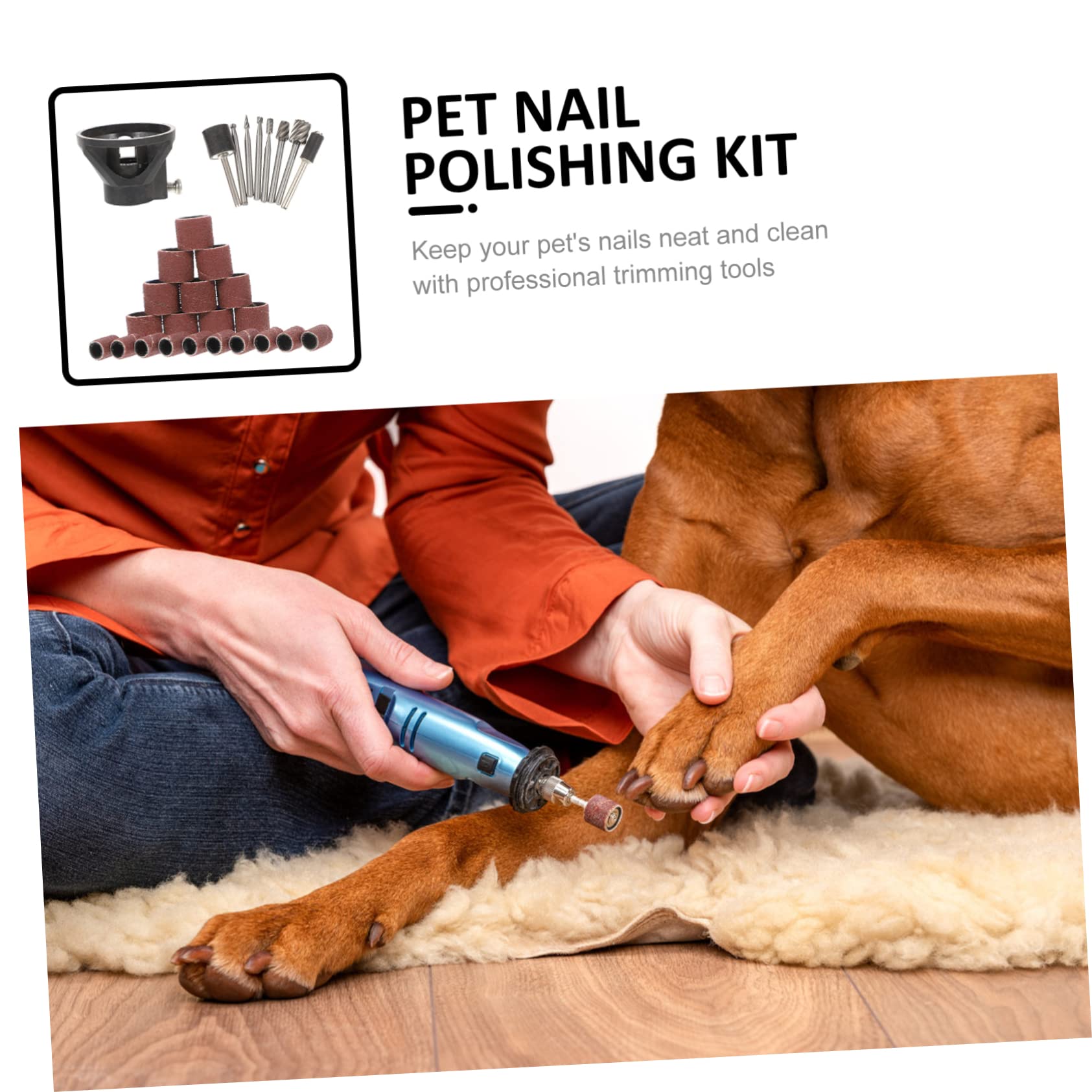 POPETPOP 3sets Kit Attrezzature per La Toelettatura Unghie del Cane Set per La Unghie Domestici Facile Usare