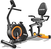 XVGVSV Quiet Recumbent Exercise Bike for Seniors & Adults - 400LB Capacity, 16-Level Magnetic Resistance, Adjustable Seat, LCD & Pulse Sensors