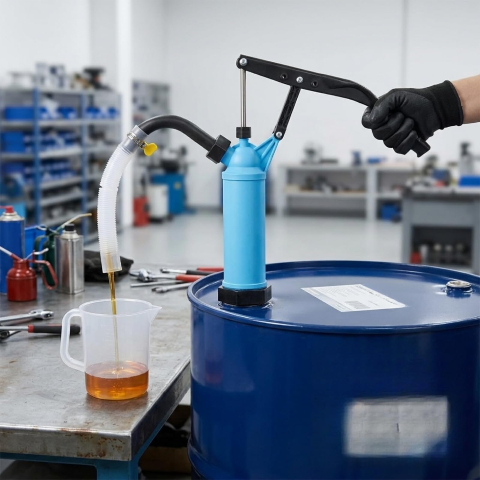 Pompa per Fusti Resistente | Manuale, Telescopico, Pompa per Travaso Liquidi, Officina, Meccanici