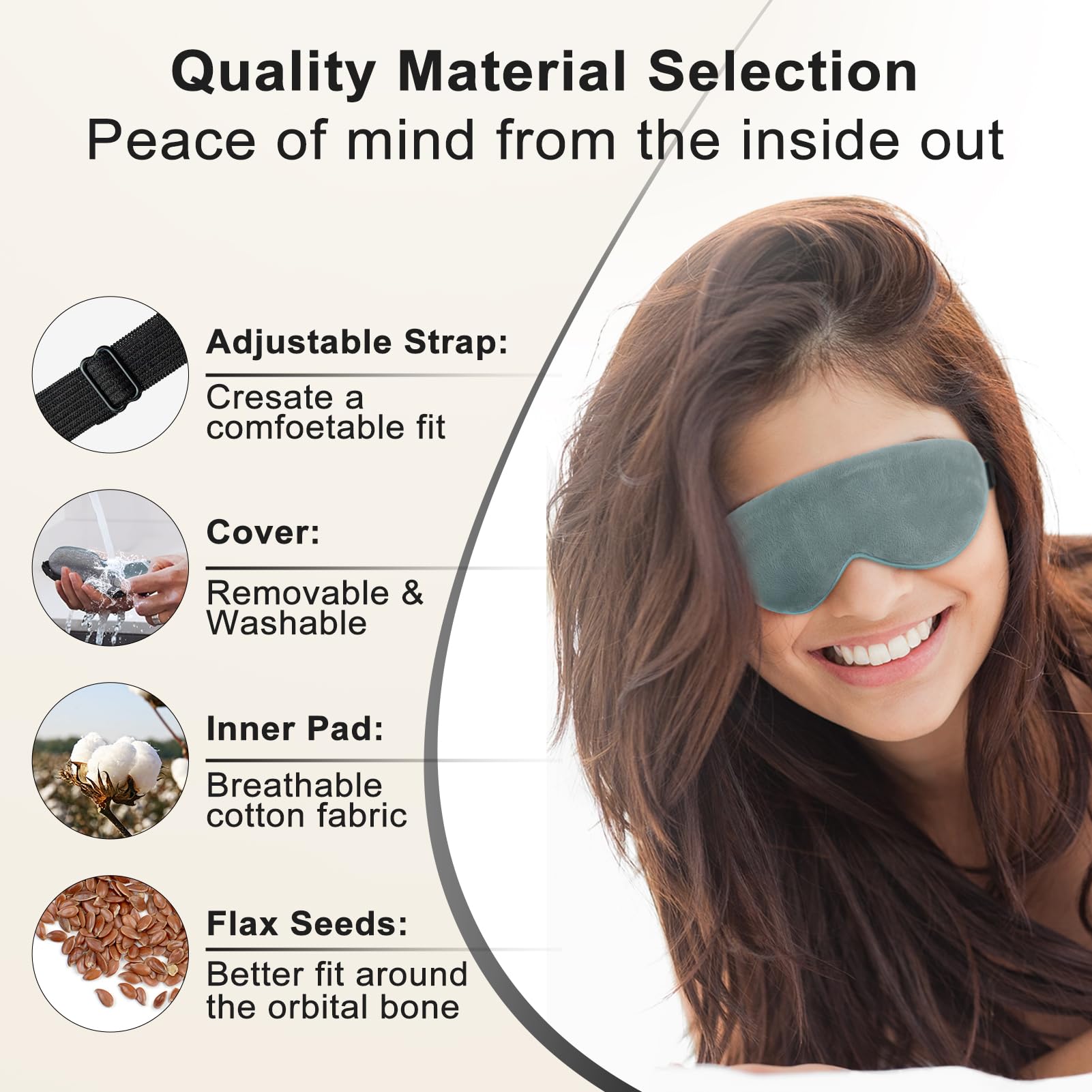 KOVNLO Máscara de ojos calentada para ojos secos, almohadilla térmica eléctrica lavable USB para desatascar las glándulas para dormir